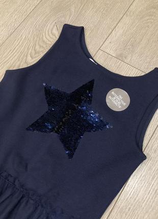 Синее платье с пайетками h&amp;m 4