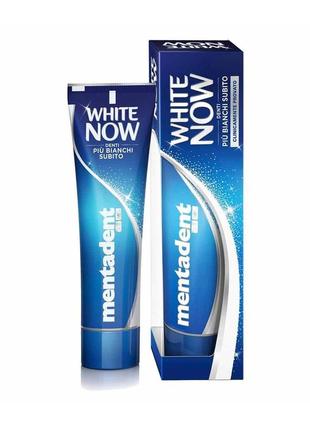 Зубная паста mentadent white now 75ml