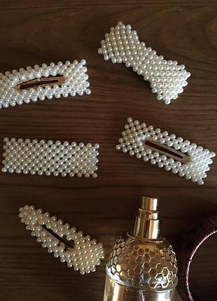 Обруч чалма, женская повязка на голову, резинка твилли, заколка с жемчугом