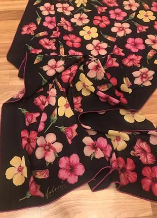 Хустка шаль шарф fabric frontline zurich принт 🌸🌼🌺 квіти