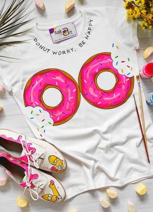 Футболка donuts ручний розпис
