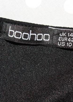 Черная блуза с расклешенным рукавом boohoo 14 42 размер6 фото