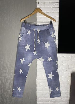 Італійські стрейчеві джинси штани з опущеною слонкою джинси з опущеною матньою в стилі rundholz, італія4 фото