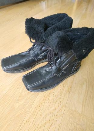 Зимові ботинки tamaris шкіра1 фото