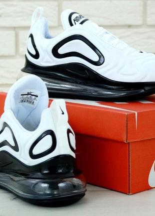 Стильні кросівки топ якості nike air max 720 white black.