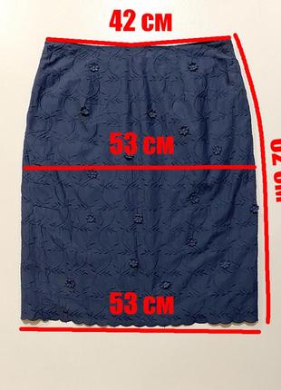 Eur 40-42 спідниця бавовна юбка летняя хлопок нижче коліна5 фото