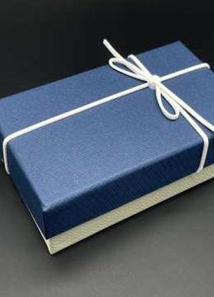 Коробка подарункова прямокутна. колір синій. 9х15х6см. / коробка подарункова прямокутна. колір синій. 9х15х6см.