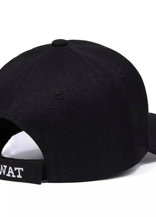 Кепка бейсболка swat (police, fbi) с изогнутым козырьком черная, унисекс wuke one size6 фото