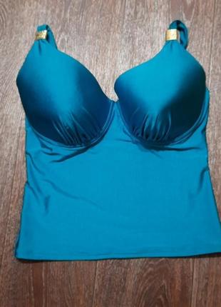 Брендовый верх купальника танкини с косточками и поролоном