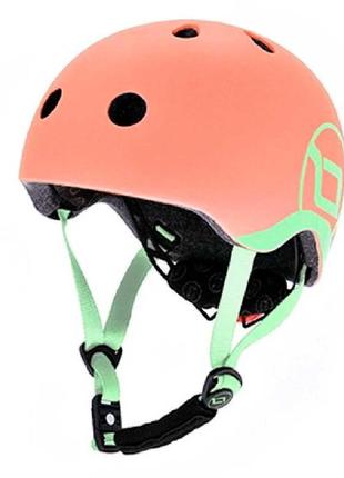 Шлем защитный с маячком scoot and ride peach xxs/s