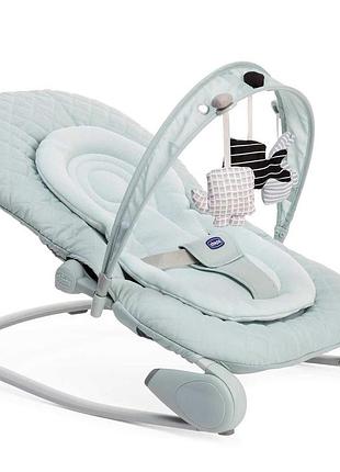 Крісло-гойдалка шезлонг chicco hoopla antiguan sky