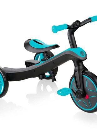 Триколісний велосипед-біговел globber explorer trike 2 в 1 teal