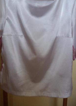 Блузка атласная с коротким рукавом1 фото