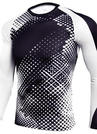Комплект для тренувань компресійний одяг lhpwtq 2xl чорно-білий2 фото