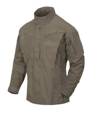 Рубашка убакс куртка полевая (котель) helikon-tex mbdu shirt nyco ripstop ral 7013 (bl-mbd-nr-81).l,m,s,xl