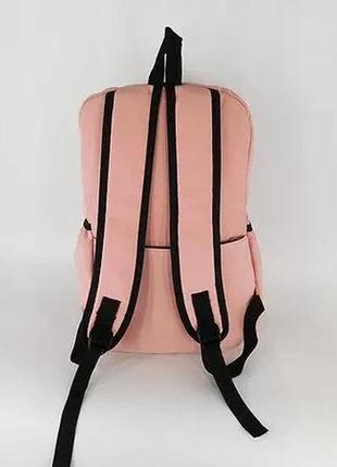 Рюкзак городской школьный стильный тканевый на молнии принт пчела 38*25 см cans3 фото