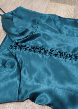 Изумрудное платье комбинация пенар в стиле ретро винтаж с пуговицами4 фото