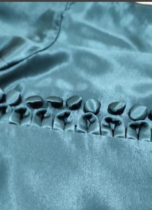 Изумрудное платье комбинация пенар в стиле ретро винтаж с пуговицами5 фото