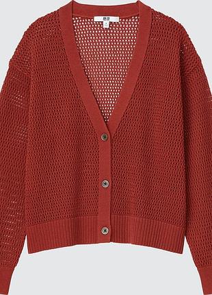Женский сетчатый короткий кардиган uniqlo
