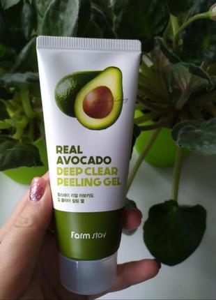 Пылинг гель с авокадо farm stay farmstay real avocado deep clear peeling gel