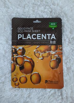Маска для лица amicell pascucci good face eco mask sheet placenta