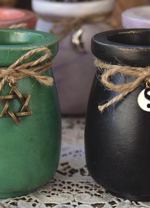 Мини-ваза для сухоцветов ручной работы