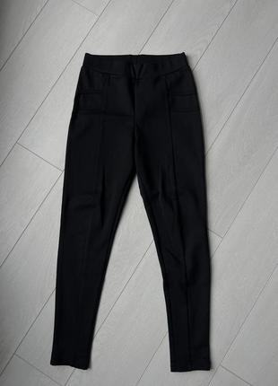 Продам черные лосины штаны 10-11 лет 140-146 см брюки