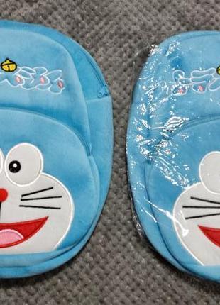 Детский плюшевый рюкзак doraemon кот6 фото