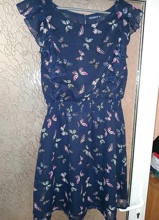 Платье принт бабочки