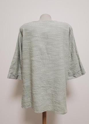 Красивая брендовая котоновая блузка свободного фасона5 фото