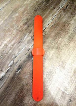 Годинник браслет оранжевого кольору на ремінці силіконовим6 фото