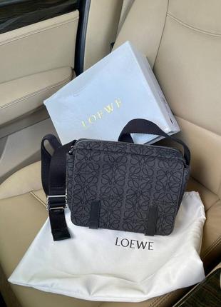 Сумка на плечо loewe серая8 фото