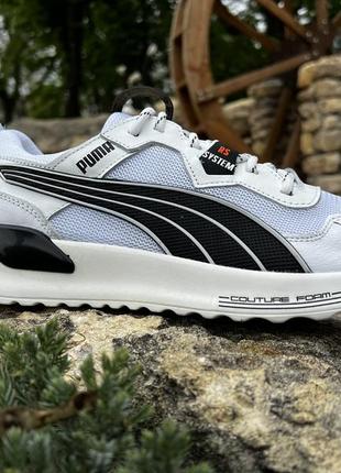 Кроссовки мужские puma rs-x white/black кожа-сетка — цена 1960 грн