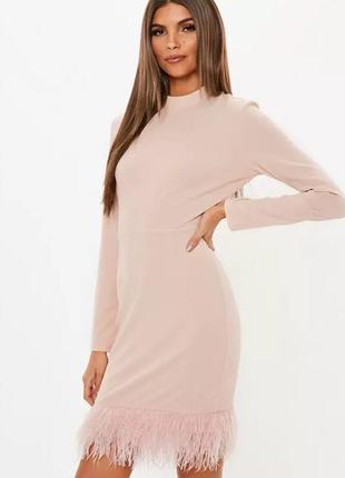 Шикарное платье с перьями от missguided3 фото