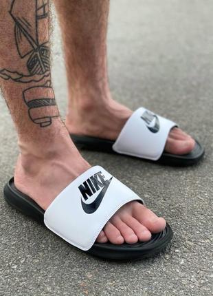 Шльопанці nike victori one shower slide white black (арт. cn9675-005 )4 фото