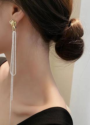 Серьги цепочки, очень нежные