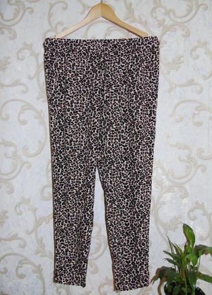 Стильные леопардовые легкие брюки,штаны,12,40,48,l