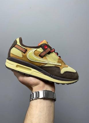 Кроссовки nike air max 1 travis scott cactus jack baroque brown2 фото