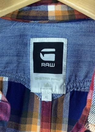 Мужская фланелевая рубашка g-star raw midnight bergen flanel shirt9 фото