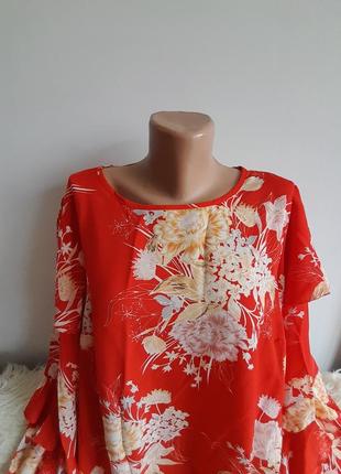 Шикарная блуза в цветы, от george, р.20/4xl/503 фото