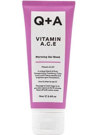 Q+a vitamin a.c.e. warming gel mask - мультивітамінна маска для обличчя3 фото