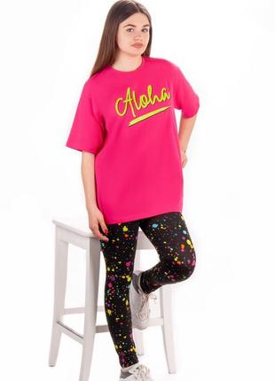 3кольори❗летний комплект футболка и лосины, подростковый набор, летний комплект футболка и лосины для девчонки3 фото