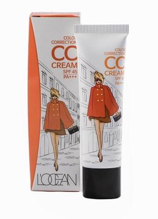 🤍cc cream l'ocean color correction ❕spf 45❕захист від сонця ❕розлив❕