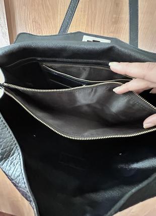 Чорна шкіряна сумка dkny7 фото