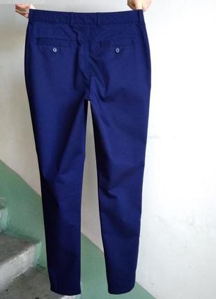 Р 12 / 46-48 стильні базові сині офісні штани на високий зріст довгі tesco2 фото