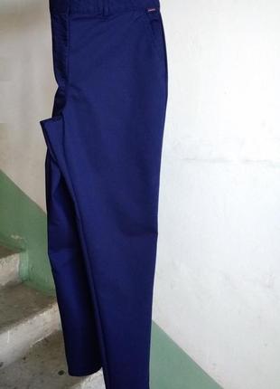 Р 12 / 46-48 стильные базовые синие офисные штаны брюки на высокий рост длинные tesco3 фото