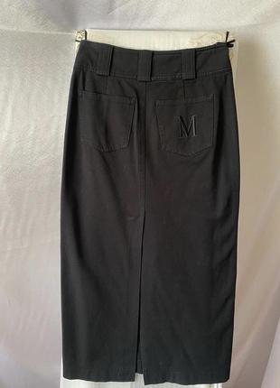 Джинсовая юбка-миди с разрезами