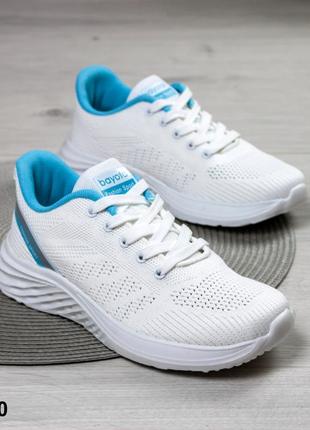 Стильні літні кросівки жіночі білі з блакитним  текстильні з сіткою/сітка/сіточка-жіноче взуття на літо 20232 фото