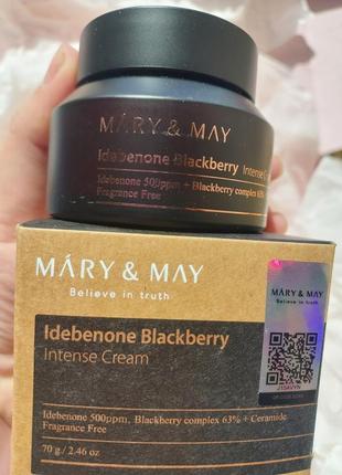 Антивозрастной крем с идебеноном
mary &amp; may idebenone blackberry complex intense cream