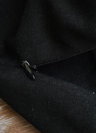 Женская черная юбка с завязками.6 фото